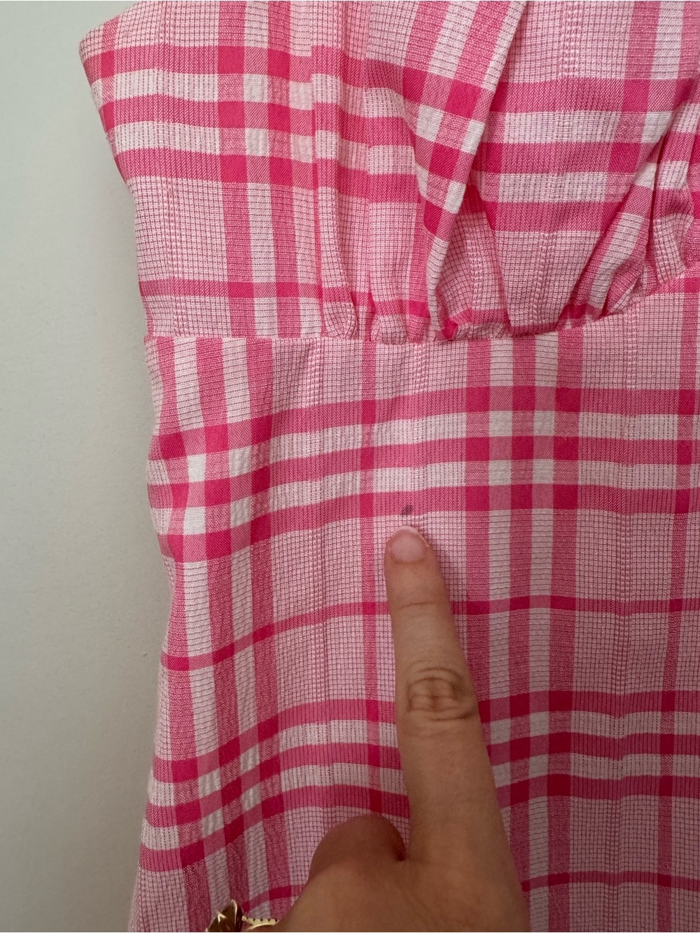 WAYF Pink Plaid Mini Dress S - Picture 9 of 12